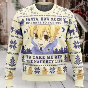 Santa, How Much Do I Have To Pay You Ouran High School Host Club Ugly Christmas Sweater
