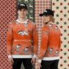 Rocky Mountain Denver Broncos Yellow White Party Xmas Ugly Sweater