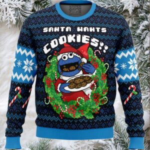 Santa’s Cookies Cookie Monster Ugly Christmas Sweater