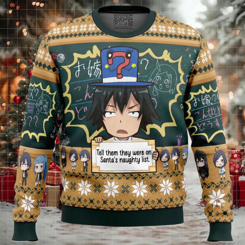 Santas Naughty List My Teen Romantic Comedy Ugly Christmas Sweater Image 1