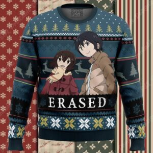 Satoru And Kayo Erased Ugly Christmas Sweater