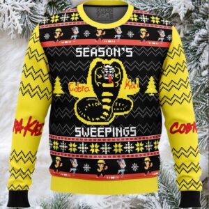 Season's Sweepings Cobra Kai Ugly Christmas Sweater