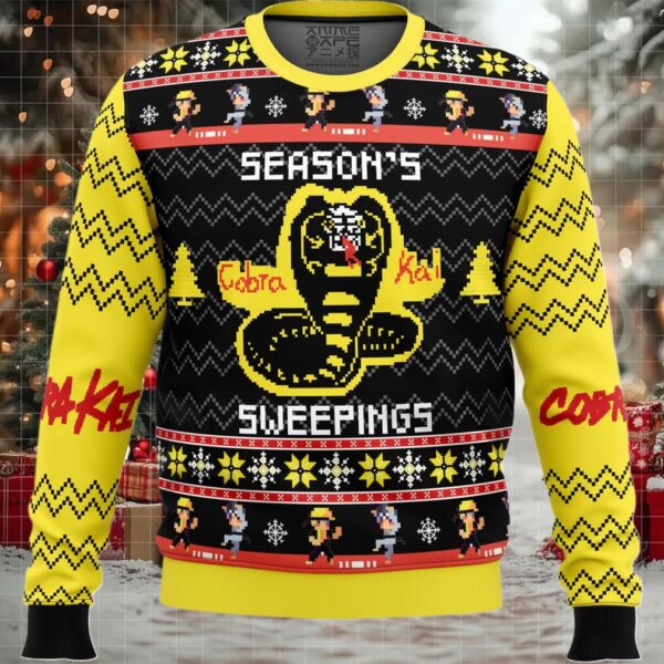 Season’s Sweepings Cobra Kai Ugly Christmas Sweater