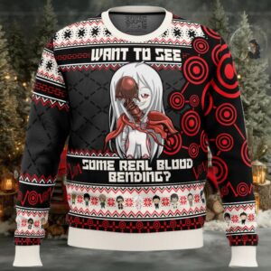 Shiro Blood Bending Deadman Wonderland Ugly Christmas Sweater