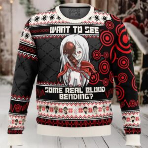 Shiro Blood Bending Deadman Wonderland Ugly Christmas Sweater