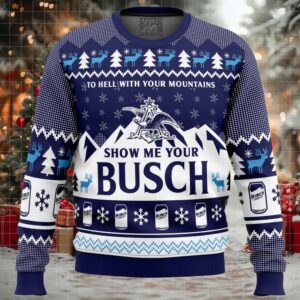 Show Me Your Busch Ugly Christmas Sweater