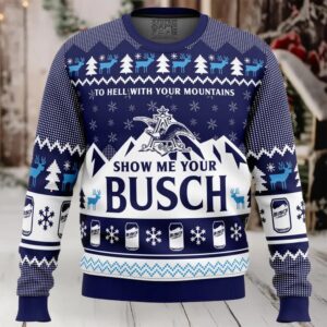 Show Me Your Busch Ugly Christmas Sweater