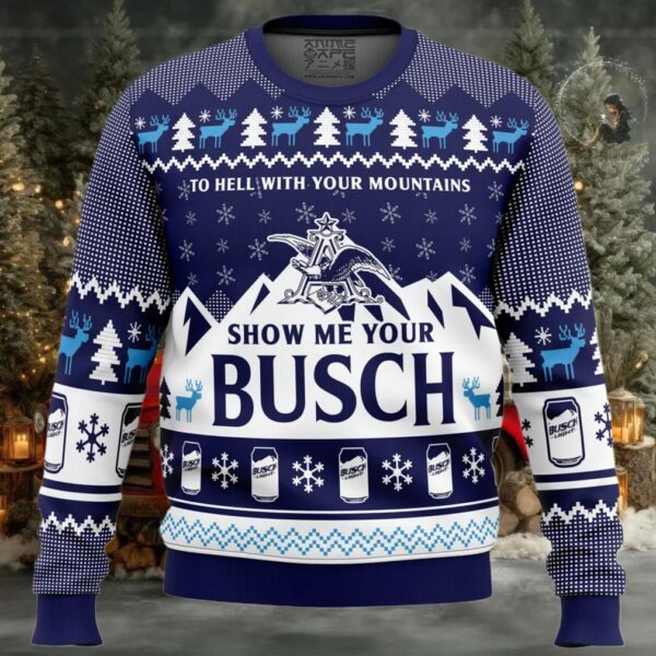 Show Me Your Busch Ugly Christmas Sweater