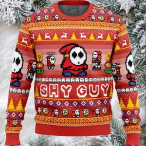 Shy Guy Mario Bros Ugly Christmas Sweater
