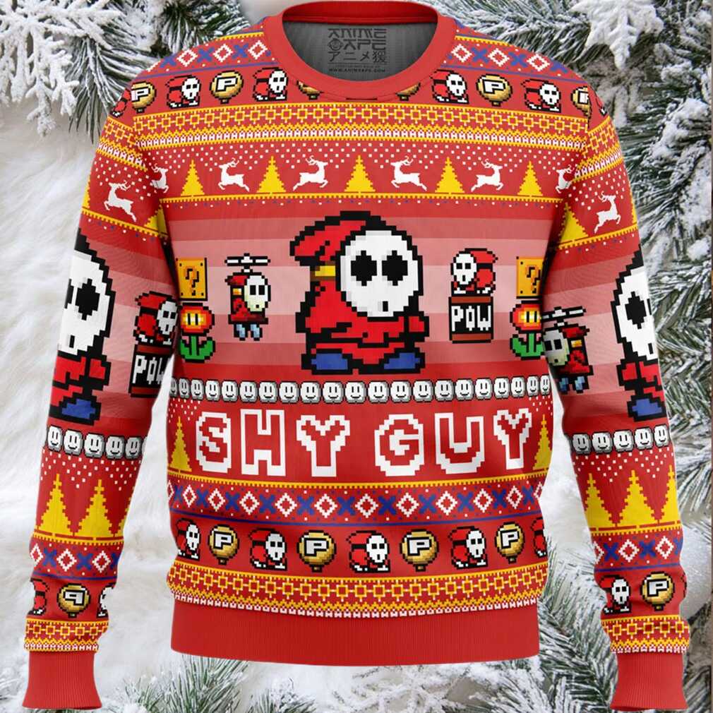 Shy Guy Mario Bros Ugly Christmas Sweater
