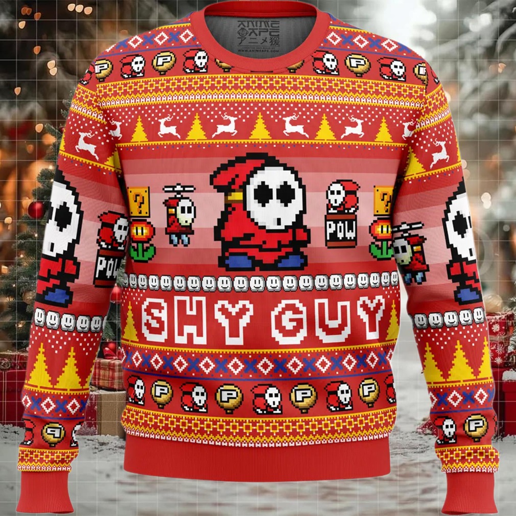 Shy Guy Mario Bros Ugly Christmas Sweater