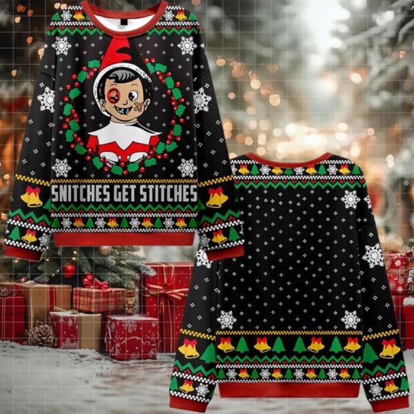 Snitches Get Stitches Vintage Ugly Sweater 2025 Christmas