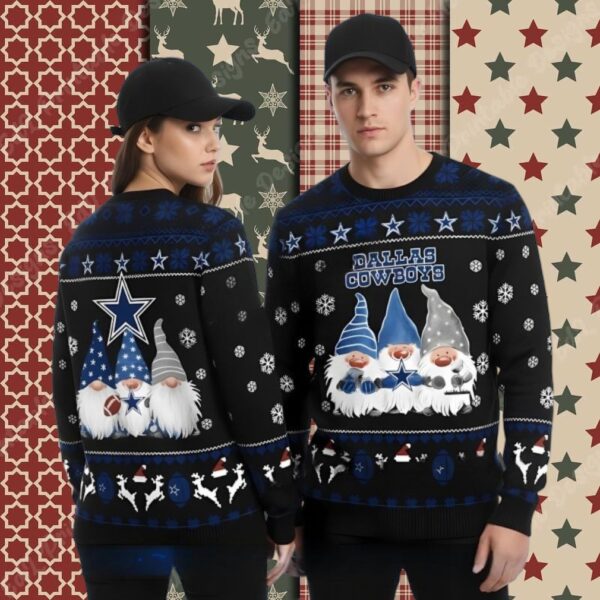 Snomes Dallas Cowboys Blue Mens Ugly Sweater