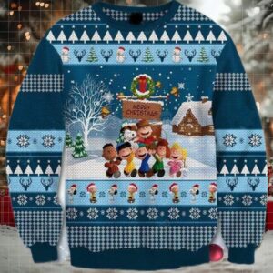 Snoopy Merry Christmas Ugly Sweater, Snoopy And Friends Christmas Sweater, Snoopy Peanuts Gift, Snoopy Peanuts Shirt Moderntees