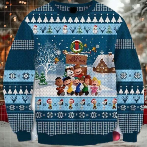 Snoopy Merry Christmas Ugly Sweater, Snoopy And Friends Christmas Sweater, Snoopy Peanuts Gift, Snoopy Peanuts Shirt Moderntees