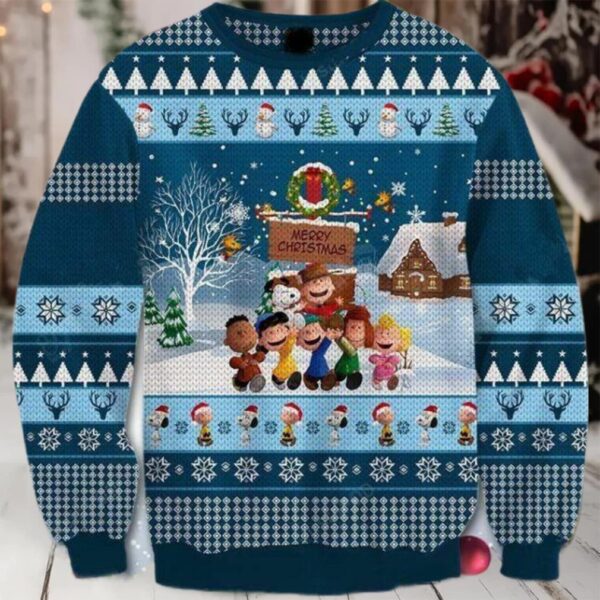 Snoopy Merry Christmas Ugly Sweater, Snoopy And Friends Christmas Sweater, Snoopy Peanuts Gift, Snoopy Peanuts Shirt Moderntees