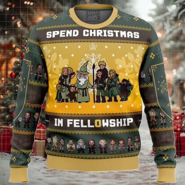 Spend Christmas in Fellowship The Lord of the Rings Ugly Christmas Sweater