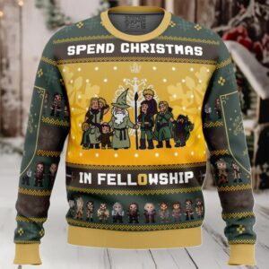 Spend Christmas in Fellowship The Lord of the Rings Ugly Christmas Sweater