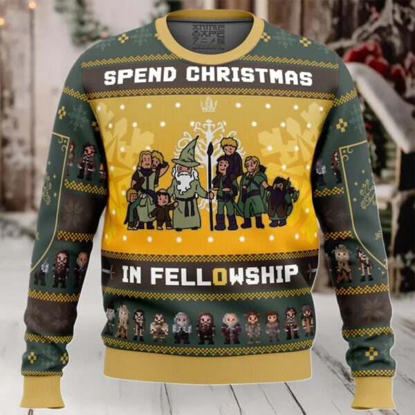Spend Christmas in Fellowship The Lord of the Rings Ugly Christmas Sweater
