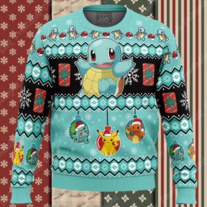Squirtle I Choose You Pokemon Ugly Christmas Sweater