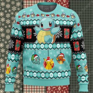 Squirtle I Choose You Pokemon Ugly Christmas Sweater