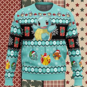 Squirtle I Choose You Pokemon Ugly Christmas Sweater