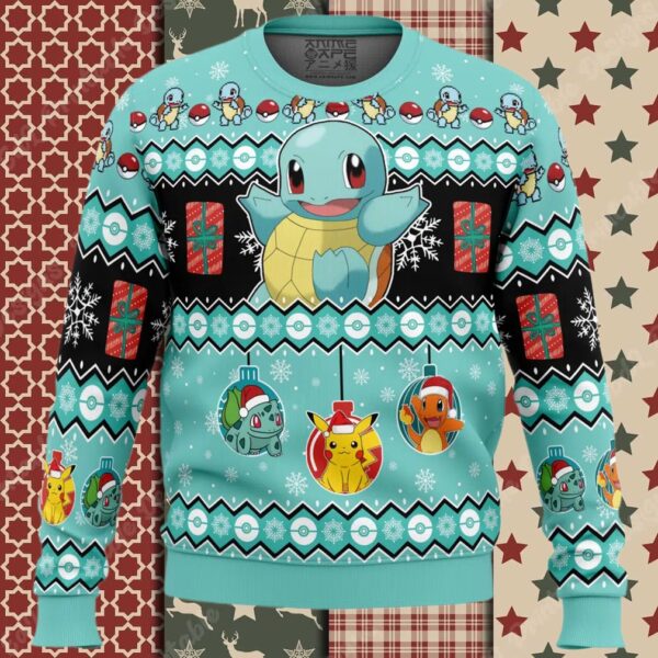Squirtle I Choose You Pokemon Ugly Christmas Sweater