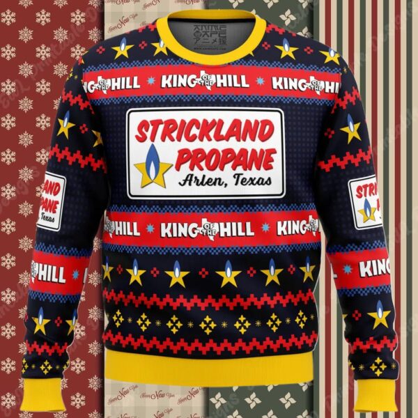 Strickland Propane Arlen Texas King of The Hill Ugly Christmas Sweater