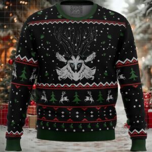Studio Ghibli Forest Spirit Princess Mononoke Miyazaki Ugly Christmas Sweater