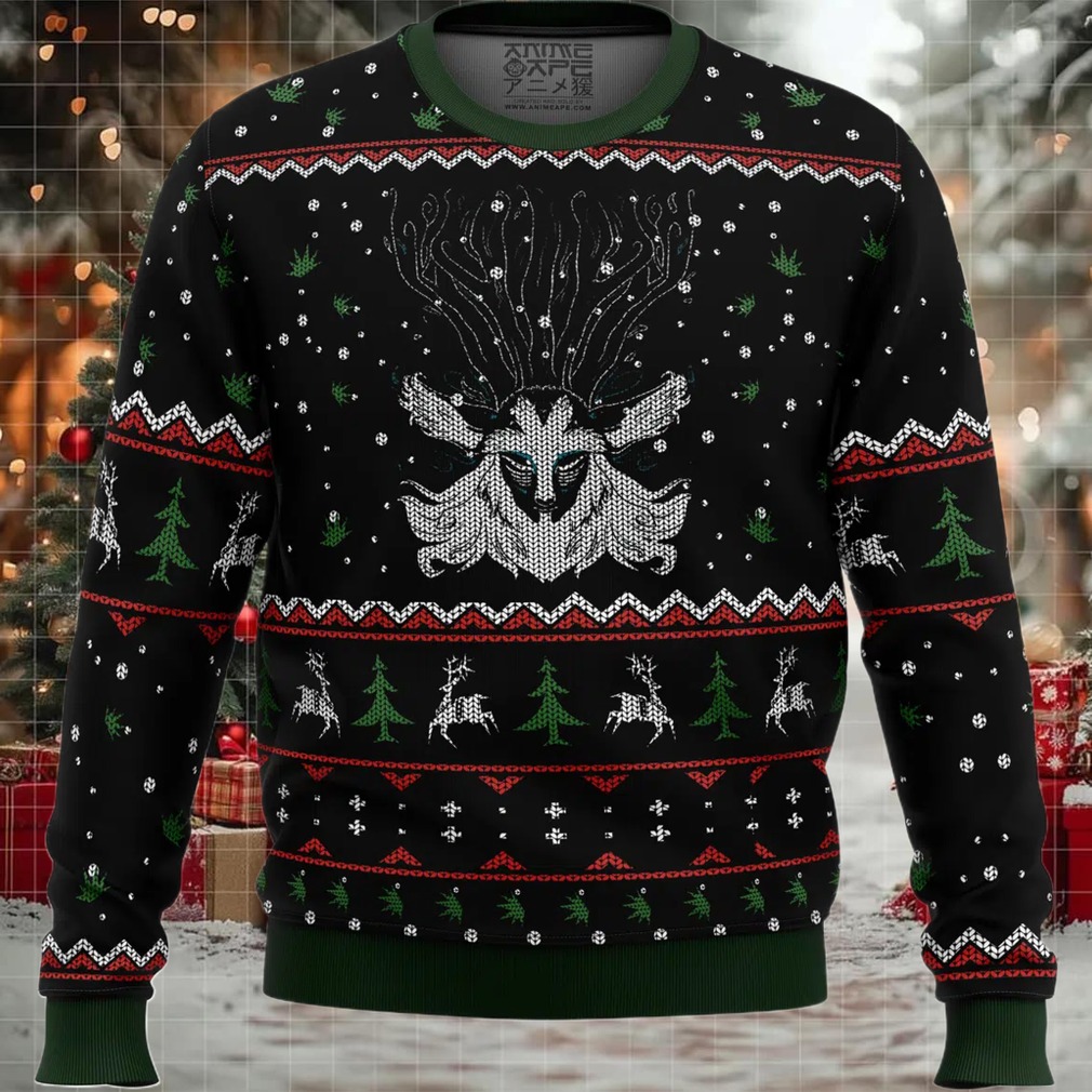 Studio Ghibli Forest Spirit Princess Mononoke Miyazaki Ugly Christmas Sweater