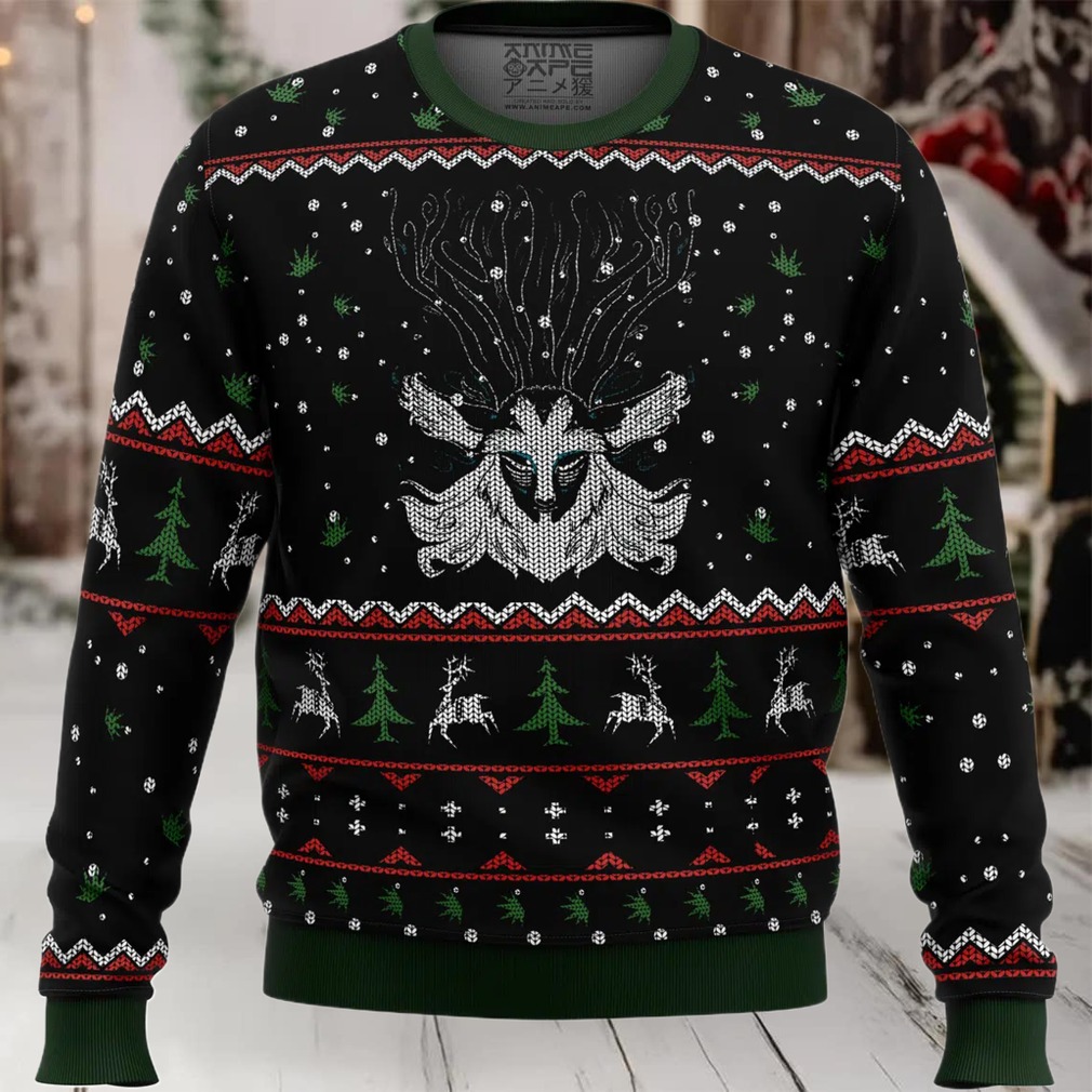 Studio Ghibli Forest Spirit Princess Mononoke Miyazaki Ugly Christmas Sweater Studio Ghibli Forest Spirit Princess Mononoke Miyazaki Ugly Christmas Sweater