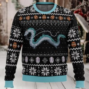 Studio Ghibli Haku Spirited Away Miyazaki Ugly Christmas Sweater