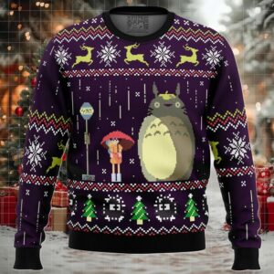 Studio Ghibli Totoro Rain Miyazaki Ugly Christmas Sweater