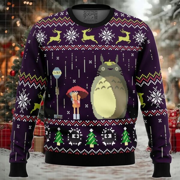 Studio Ghibli Totoro Rain Miyazaki Ugly Christmas Sweater