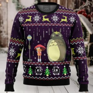 Studio Ghibli Totoro Rain Miyazaki Ugly Christmas Sweater