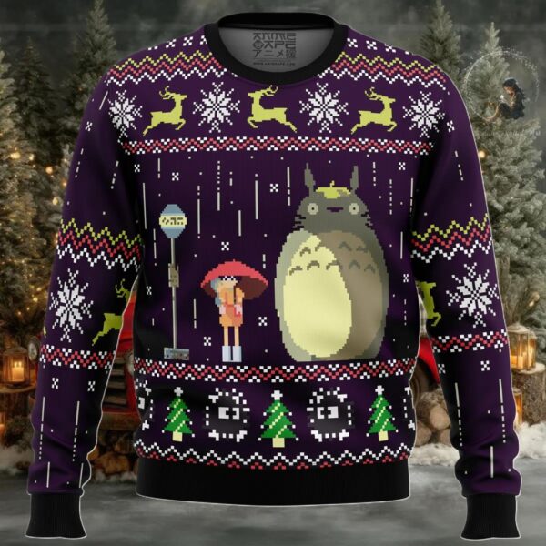 Studio Ghibli Totoro Rain Miyazaki Ugly Christmas Sweater
