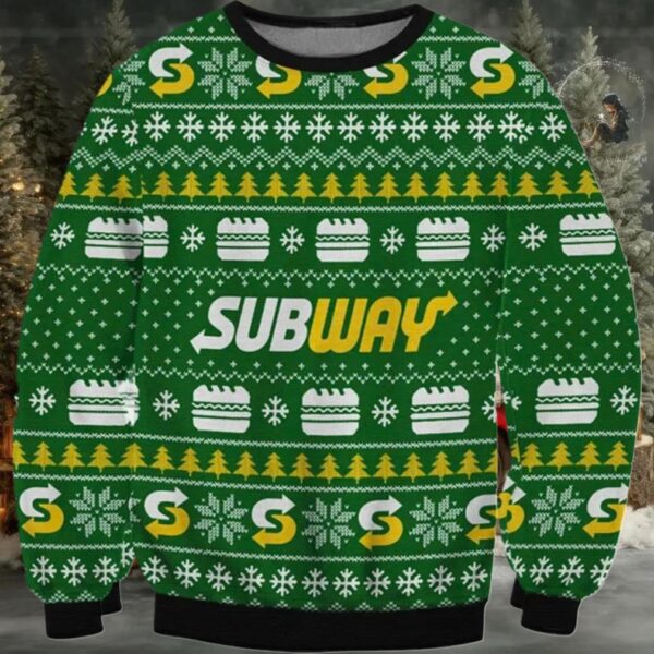Subway Christmas Ugly Sweater