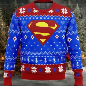 Super Heroes Superman Christmas Ugly Christmas Sweater