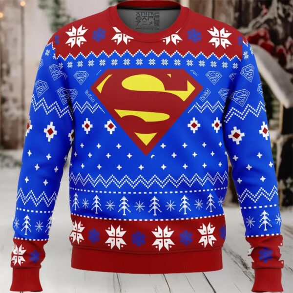 Super Heroes Superman Christmas Ugly Christmas Sweater