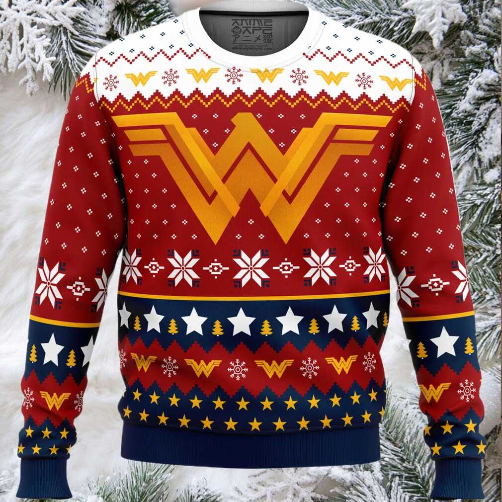 Super Heroes Wonder Woman Christmas Ugly Christmas Sweater