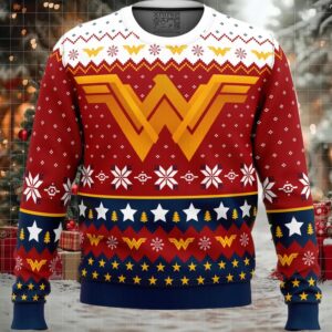 Super Heroes Wonder Woman Christmas Ugly Christmas Sweater