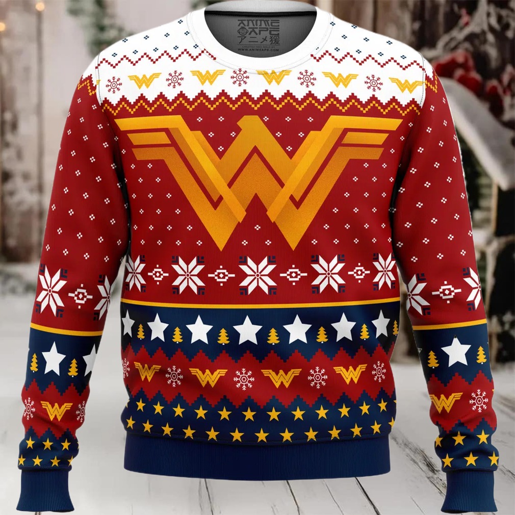 Super Heroes Wonder Woman Christmas Ugly Christmas Sweater Super Heroes Wonder Woman Christmas Ugly Christmas Sweater