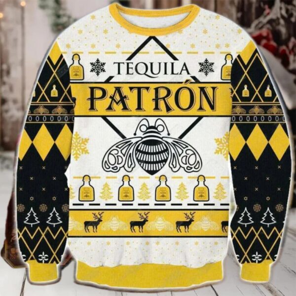 Tequila Patron Christmas Ugly Sweater