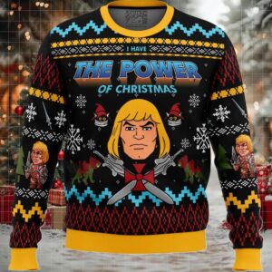 The Good Power of Christmas He Man Ugly Christmas Sweater
