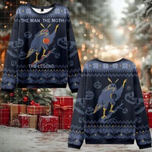 The Man The Moth The Legend Ugly Sweater 2025 Christmas