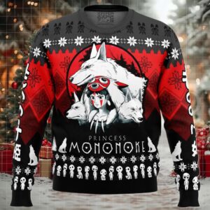 The Pack Princess Mononoke Ugly Christmas Sweater The Pack Princess Mononoke Ugly Christmas Sweater
