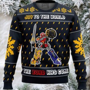 The Zord Has Come Power Rangers Ugly Christmas Sweater The Zord Has Come Power Rangers Ugly Christmas Sweater