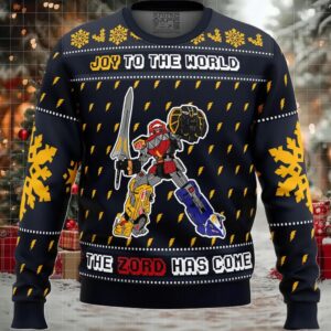 The Zord Has Come Power Rangers Ugly Christmas Sweater