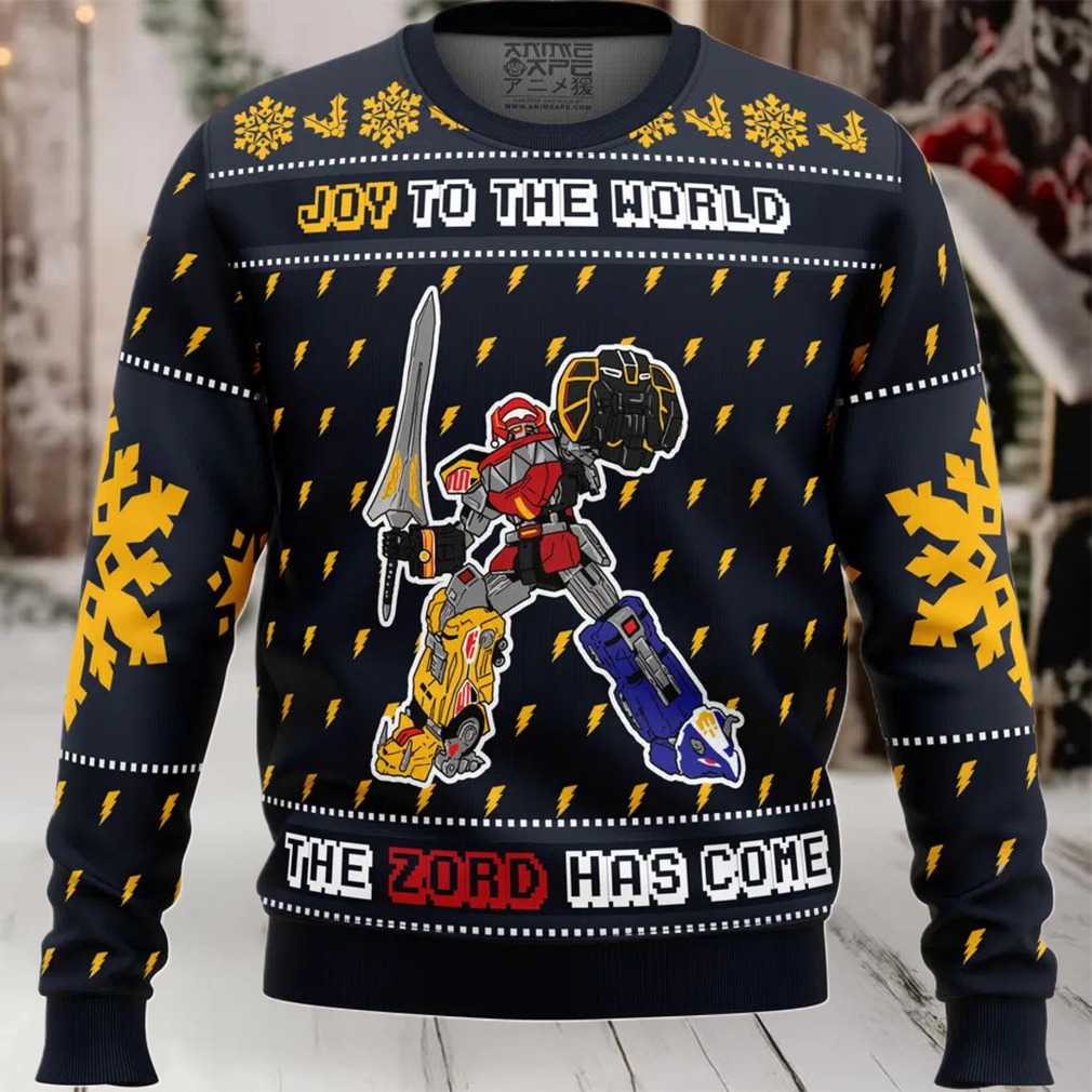 The Zord Has Come Power Rangers Ugly Christmas Sweater The Zord Has Come Power Rangers Ugly Christmas Sweater