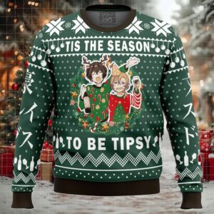 Tis The Season To Be Tipsy Bungo Stray Dogs Ugly Christmas Sweater Tis The Season To Be Tipsy Bungo Stray Dogs Ugly Christmas Sweater